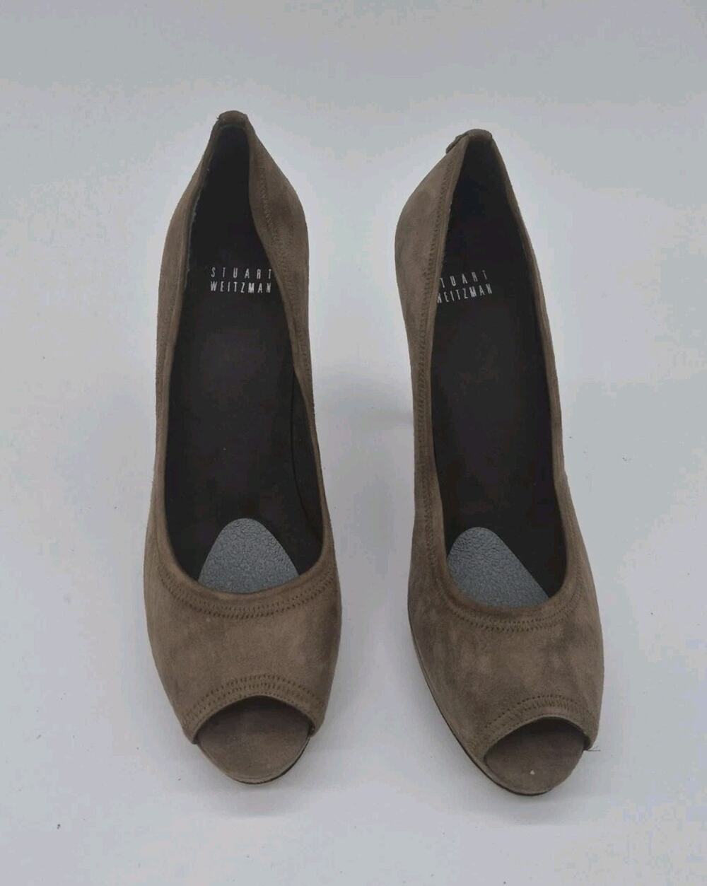 Stuart Weitzman Brown/Taupe Suede Leather High Heels Womens US Size 9.5 M